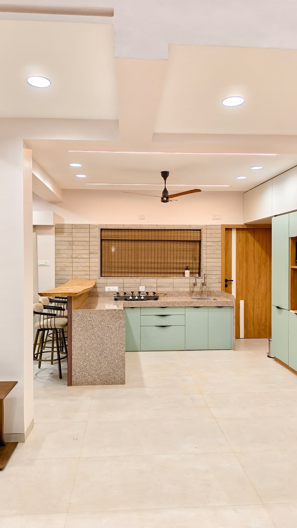 Dining area with artisan finishes at Aurai Villa
